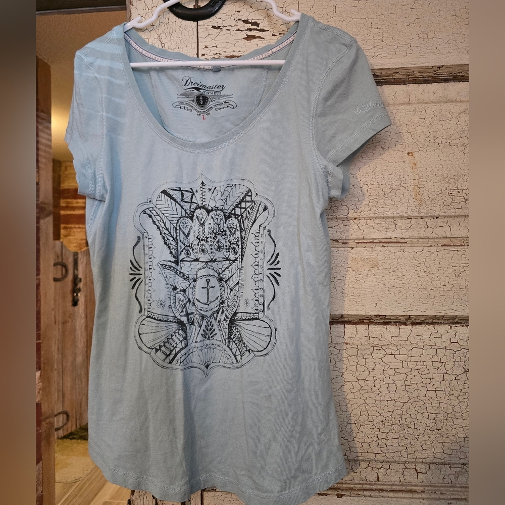 Dreimaster Top Short Sleeve Shirt Size Large GUC!